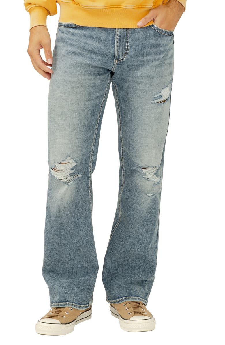 Silver Jeans Co. Zac Relaxed Fit Straight Leg Jeans, Main, color,