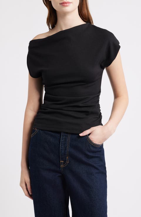 Drape One-Shoulder Top