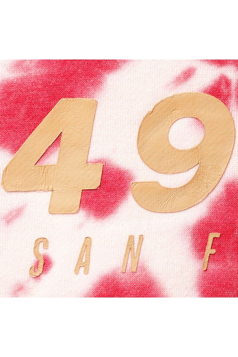 Women's Junk Food Scarlet San Francisco 49ers Tie-Dye Cropped Pullover Sweatshirt, Alternate, color, Scarlet
