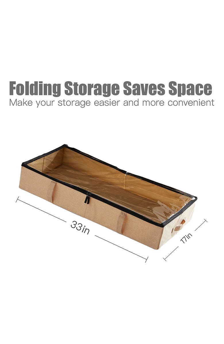 Luxury Home 2-Pack Foldable Storage Boxes, Alternate, color, Off-White