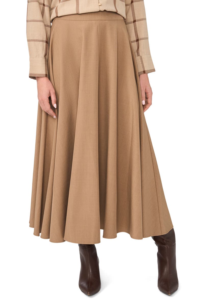 Wide Circular Skirt, Main, color, TAUPE