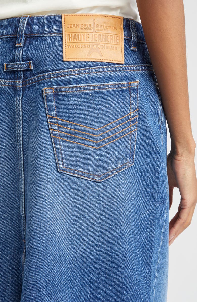 Jean Paul Gaultier Button Detail Denim Maxi Skirt, Alternate, color, 