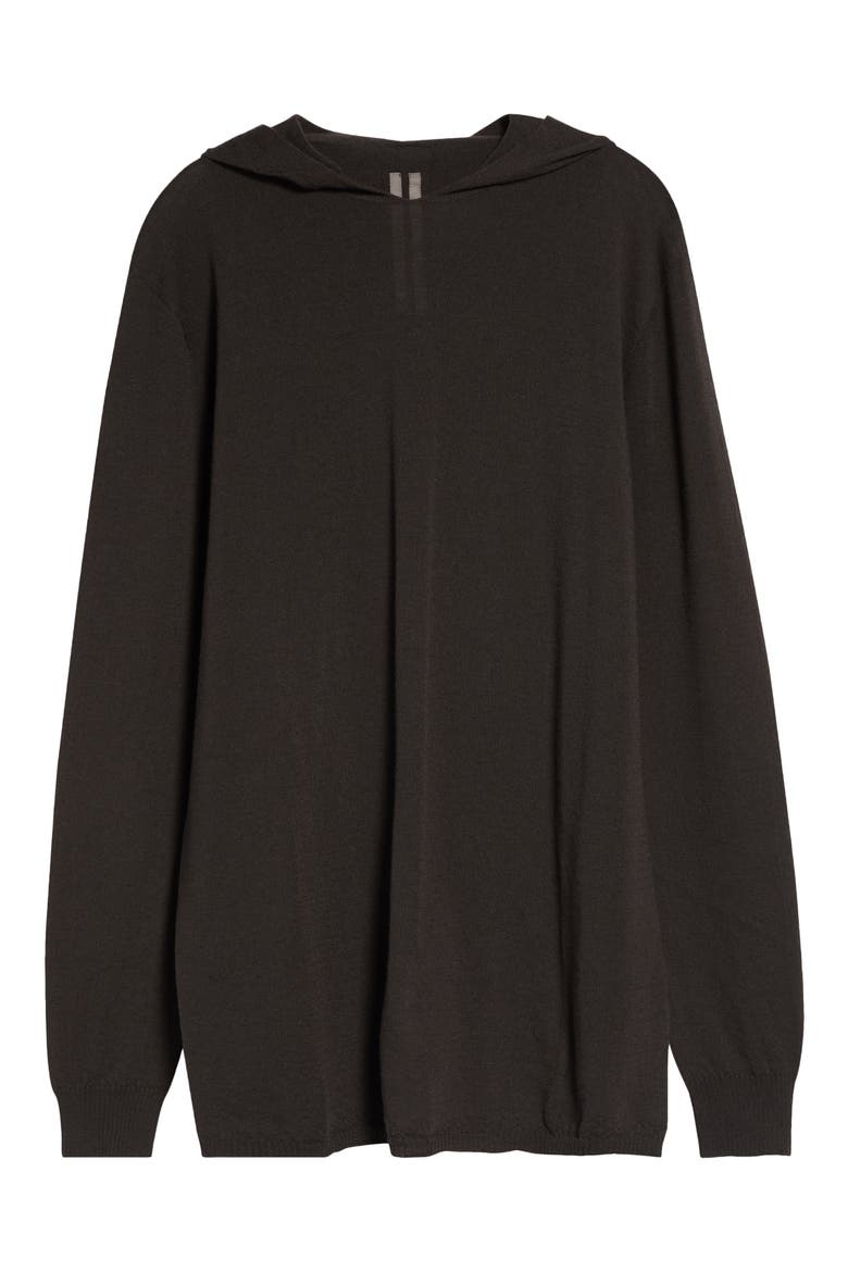Oversize Hooded Wool Sweater, Alternate, color, DARK DUST