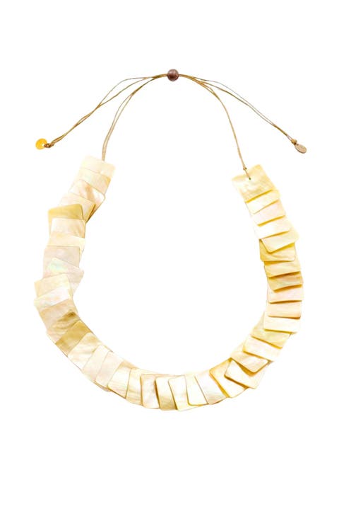 Playa Square Tiles Mother-Of-Pearl Necklace