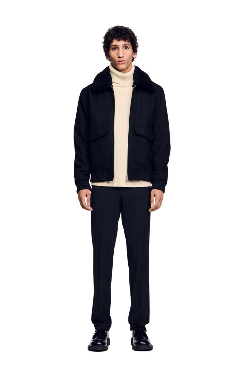 SANDRO Zip-up jacket, Main, color,