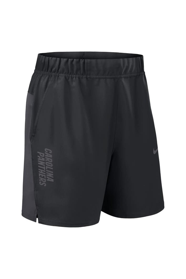 Men's Nike Black Carolina Panthers Woven Victory Performance Shorts, Alternate, color, Black