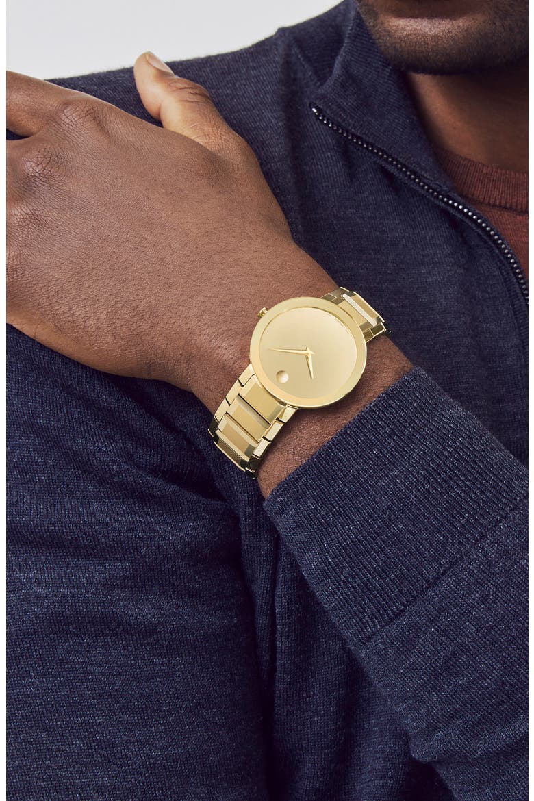 Sapphire Bracelet Watch, 39mm, Alternate, color, GOLD MIRROR