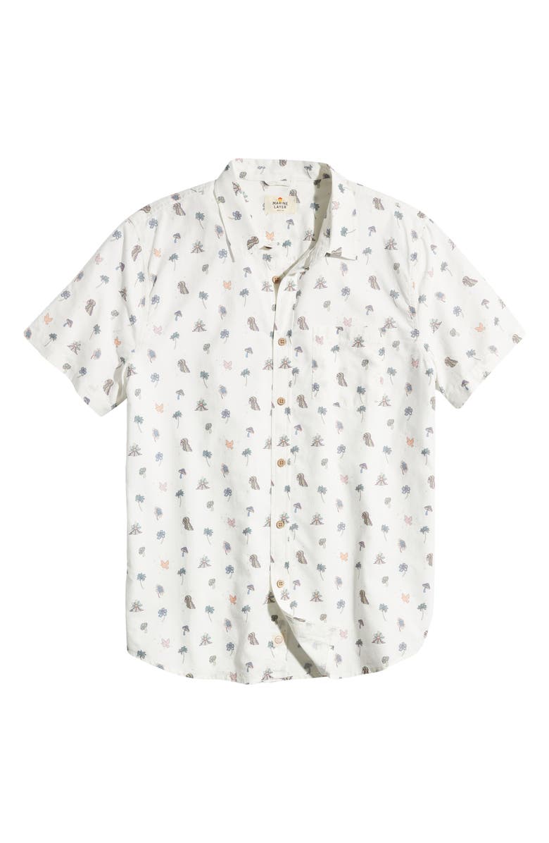 Marine Layer Print Short Sleeve Button-Up Short, Alternate, color,