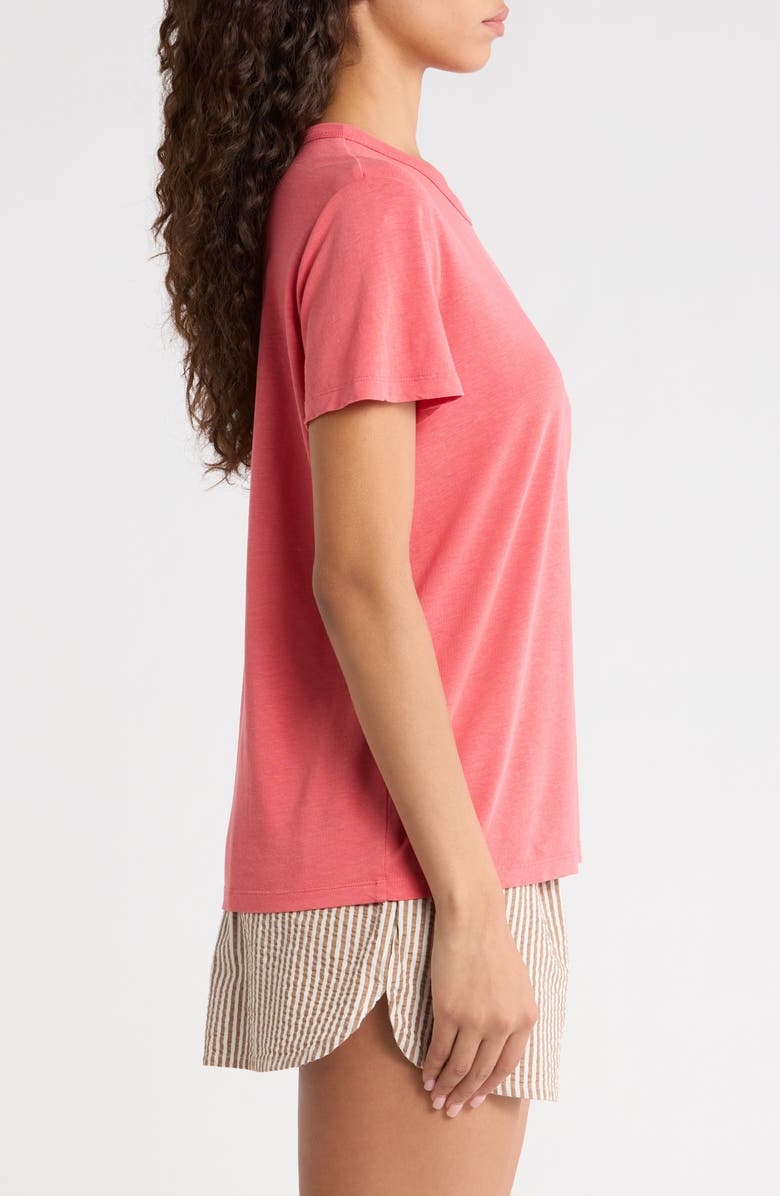 Marine Layer Tried and True Hemp & Cotton Crewneck T-Shirt, Alternate, color, Washed Red