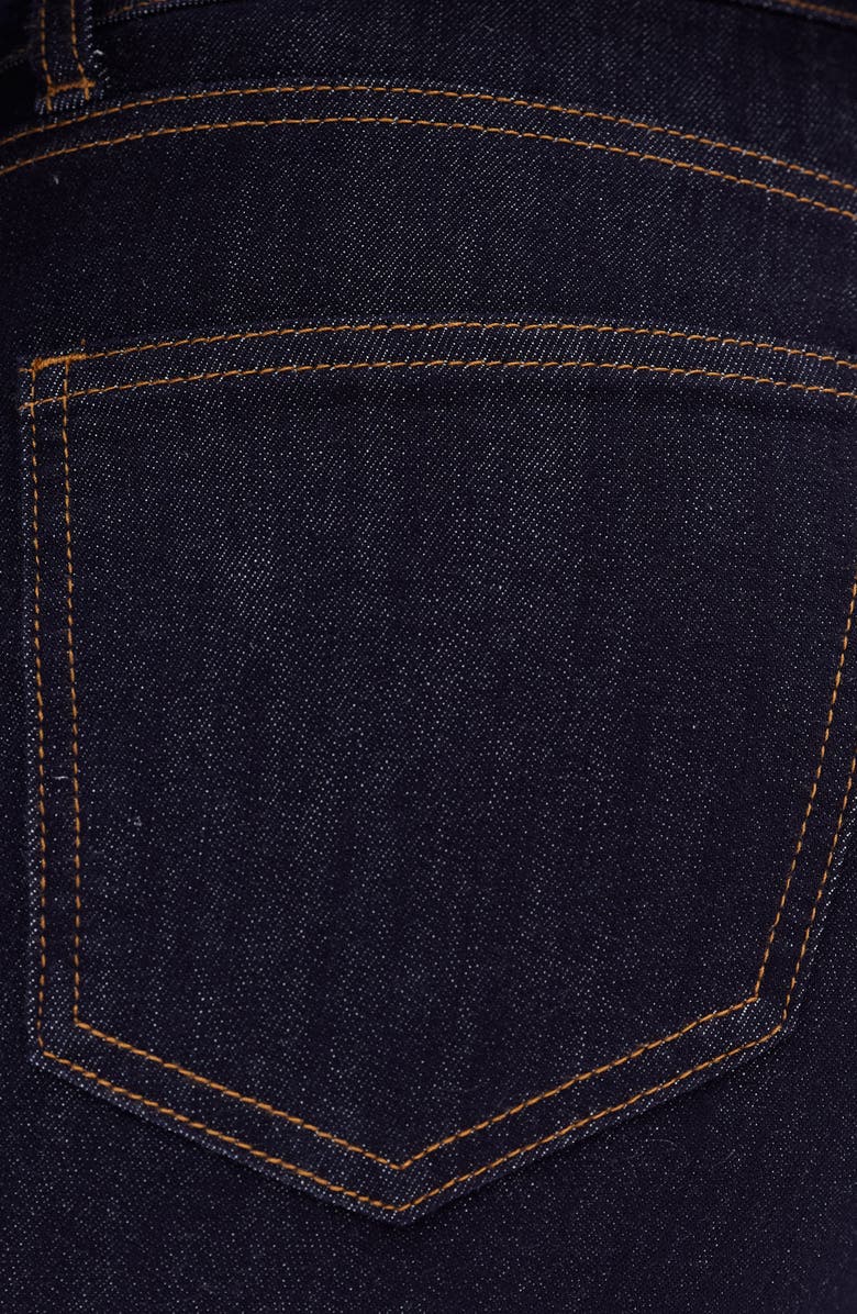 Bayeas High Waist Deep Cuff Straight Leg Jeans, Alternate, color, Rinse