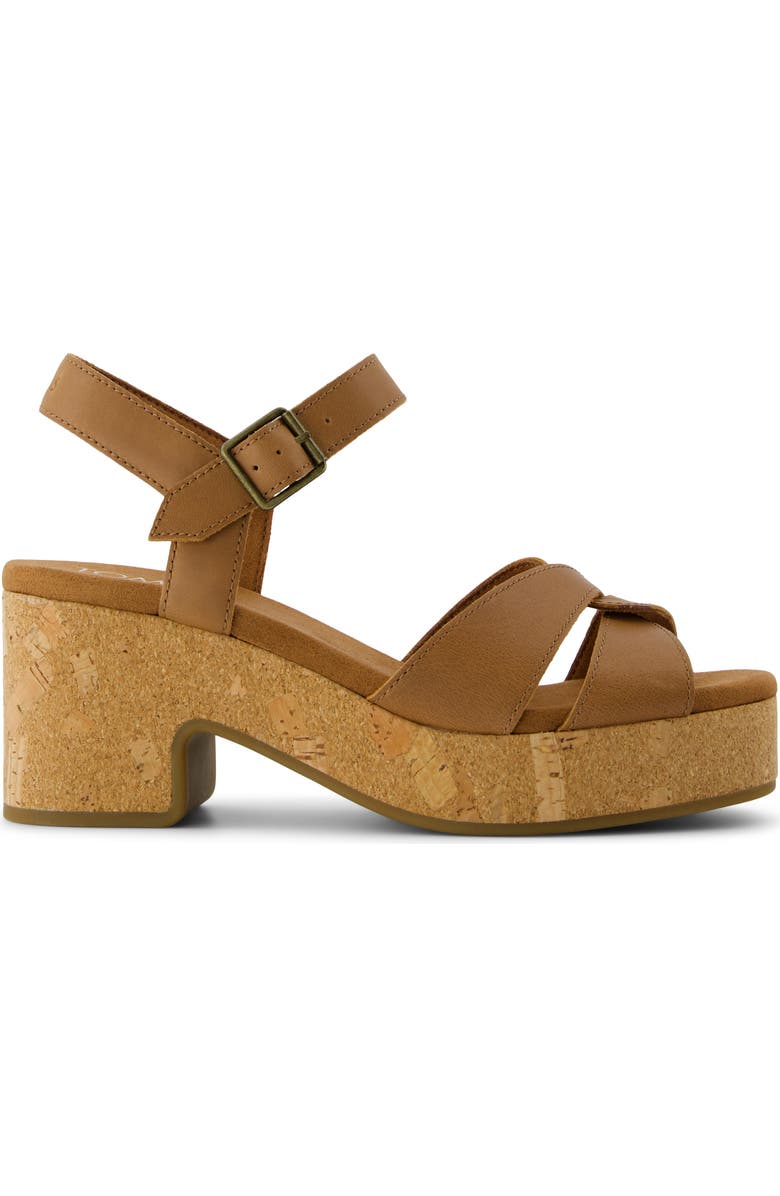TOMS Isla Platform Sandal, Alternate, color, Brown