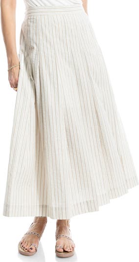 【Anyone more】[Belt SET] Appu Stripe Pleated Skirt ASOS DESIGN cotton poplin pleated mini skirt in stripe