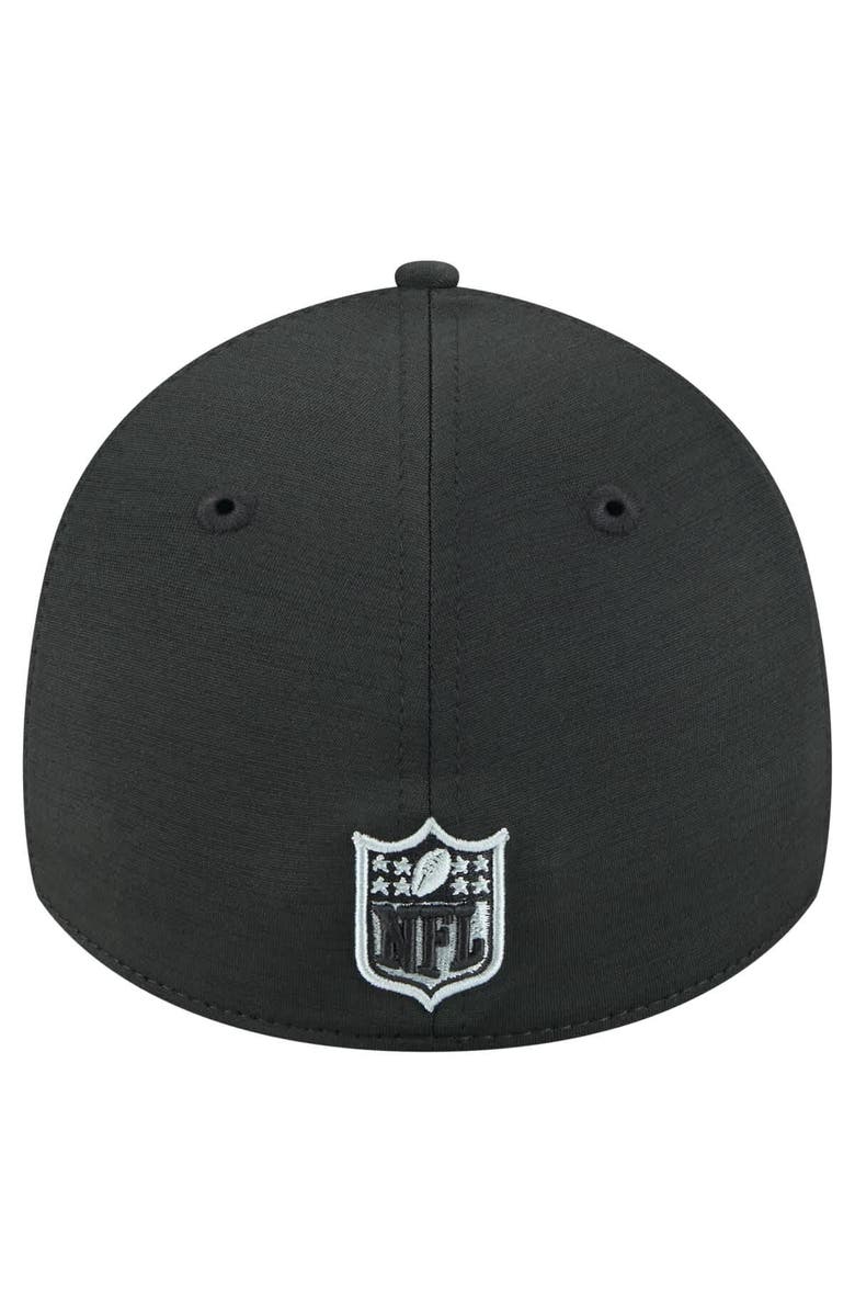 New Era Men's New Era  Black Las Vegas Raiders Stripes 39THIRTY Flex Hat, Alternate, color, Black