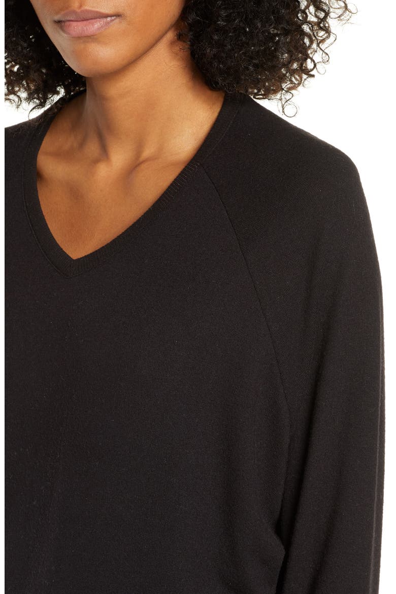 Relaxed Lounge Sweater, Alternate, color, BLACK