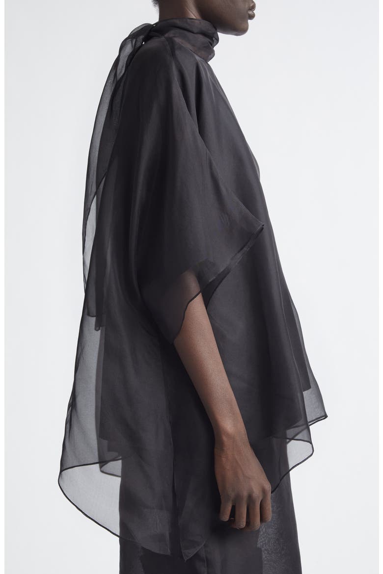 Cali Silk Organza Top, Alternate, color, BLACK