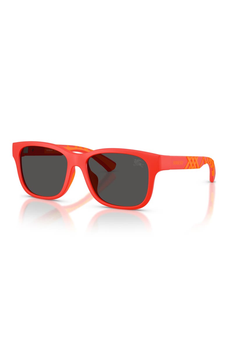 Kids' 50mm Square Sunglasses, Alternate, color, MATTE RED / DARK GREY