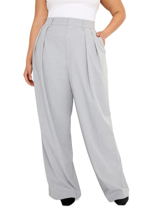 Good '90s Suiting Pleated Wide Leg Pants (Regular & Plus)