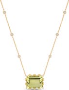 Bony Levy 18K Gold Iris Lemon Quartz & Diamond Pendant Necklace