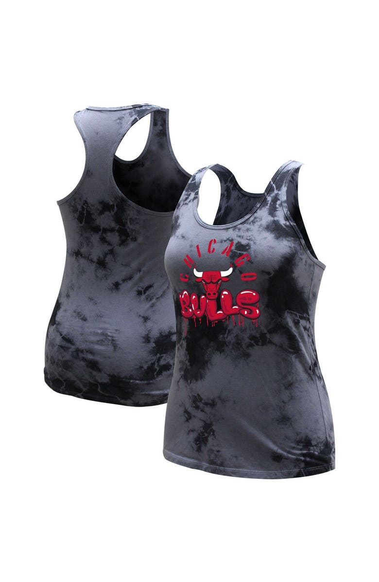 Stadium Essentials Women's Stadium Essentials  Charcoal Chicago Bulls Street Art Dark Crystal Washed Tank Top, Main, color, Charcoal