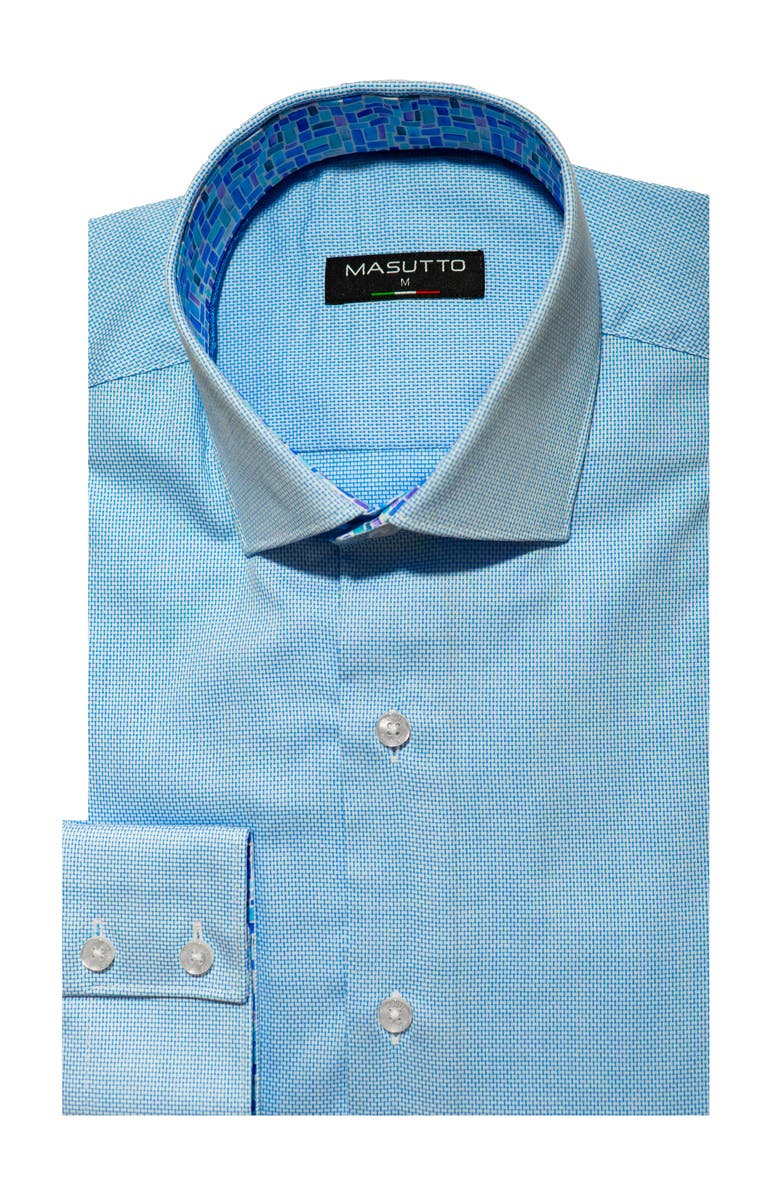 MASUTTO Capri Button Down Long Sleeve Shirt, Main, color, Blue