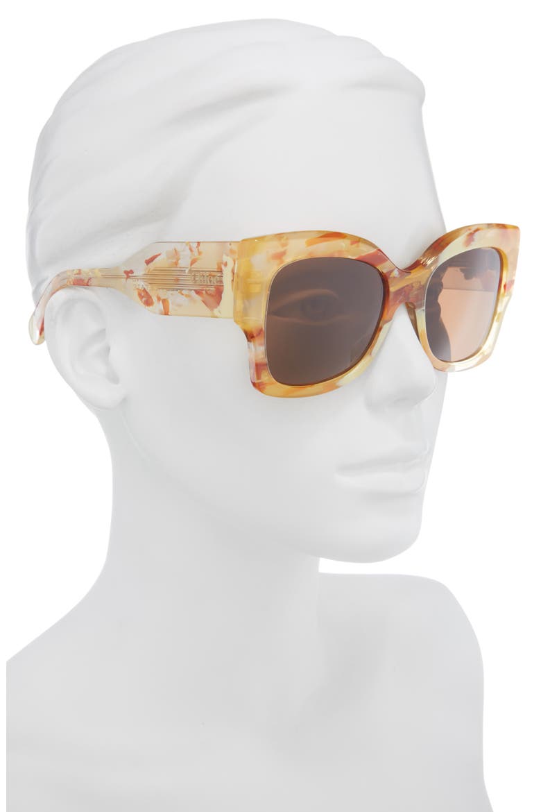 Square Sunglasses, Alternate, color, BRONZE BRONZE BROWN