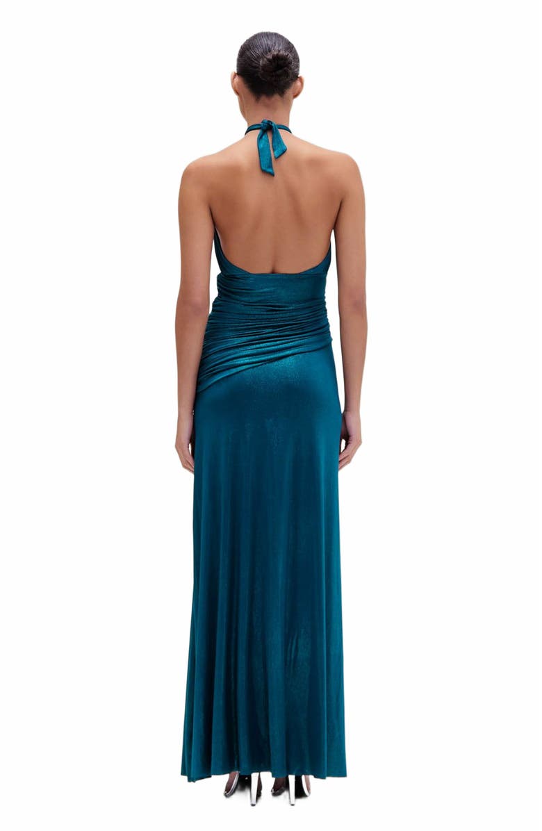 PatBO Metallic Jersey Halterneck Max, Alternate, color, 