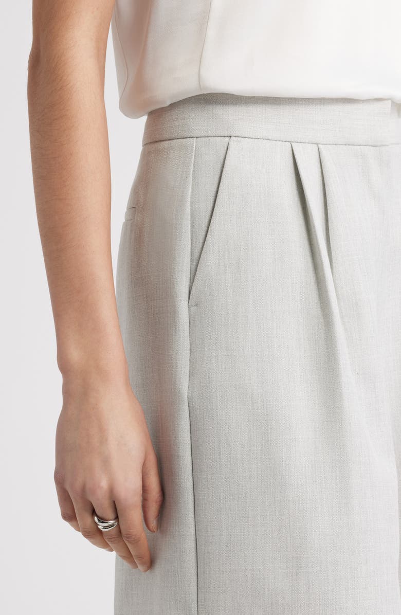 Nordstrom Pleat Front Trouser Shorts, Alternate, color, Grey Light Heather