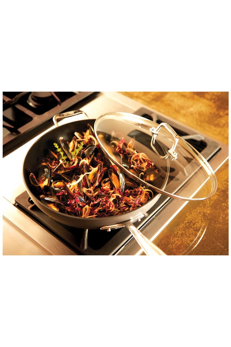 12-Inch Hard Anodized Aluminum Nonstick Chef's Pan, Alternate, color, BLACK