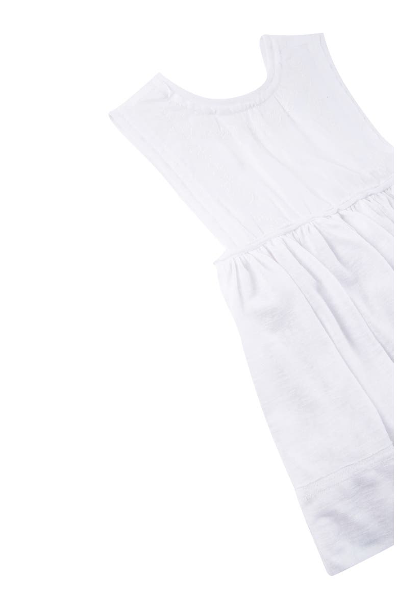 Kids' Sleeveless Knit Babydoll Top, Alternate, color, WHITE