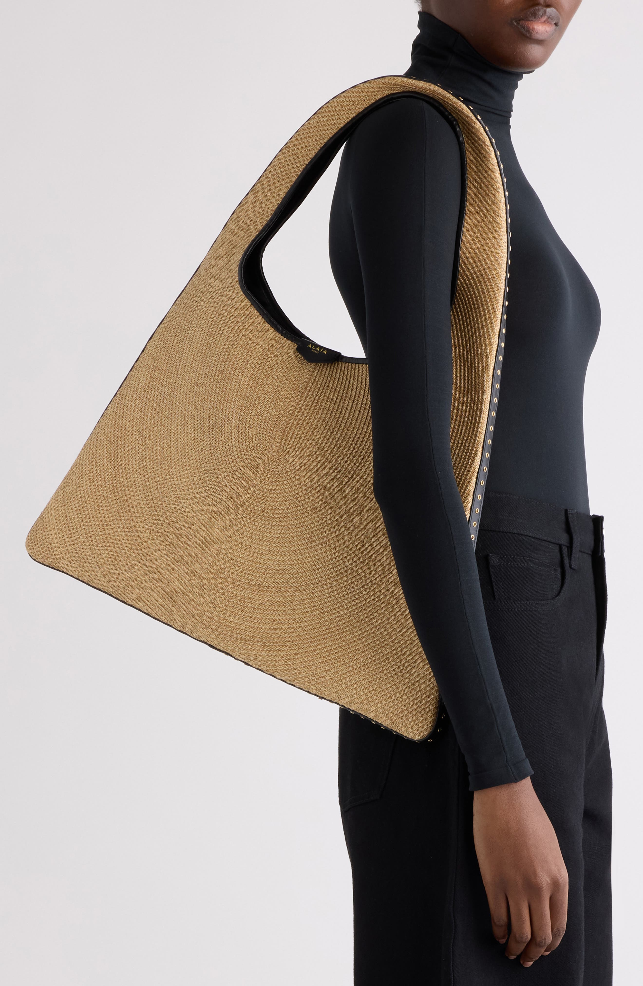 One Piece Woven Straw Hobo Bag, Alternate, color, NATUREL 113