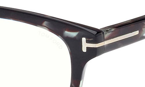 TOM FORD TOM FORD 52MM SQUARE BLUE LIGHT BLOCKING GLASSES