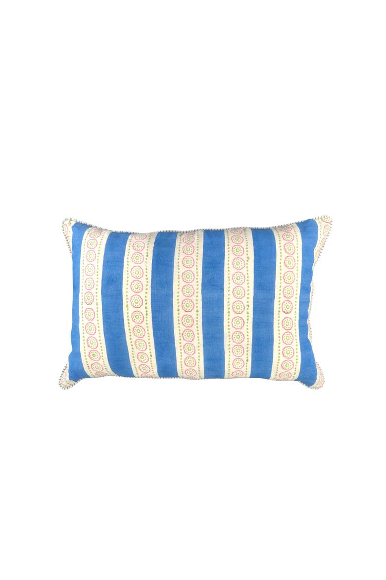 Malhaar Linen Pillow Cover, Main, color, Blue - 14" x 22"