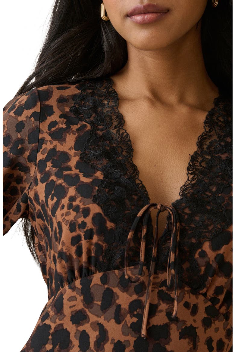 Aida Long Sleeve Maxi Dress, Alternate, color, BROWN