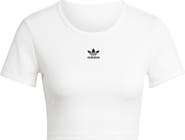 adidas Originals Essentials Trefoil Logo Crop Rib T-Shirt