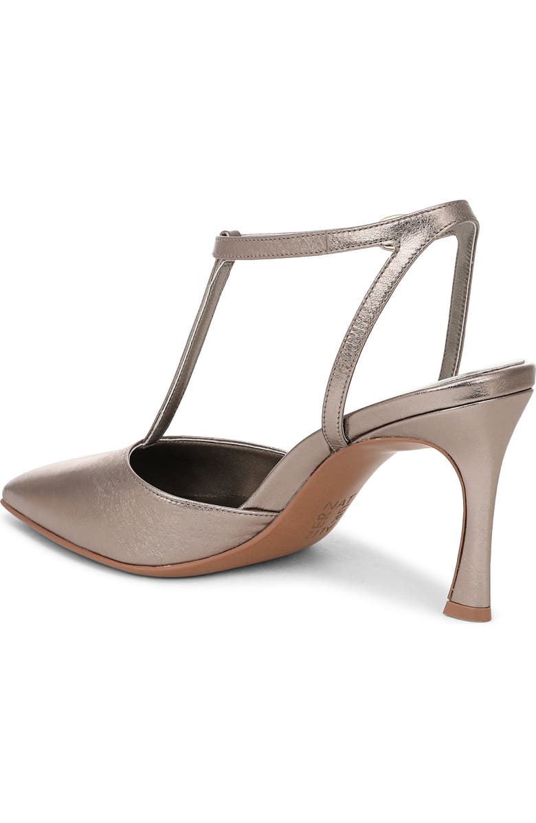 Naturalizer Astrid T-Strap Pointed Toe Pump, Alternate, color, Patina Pewter