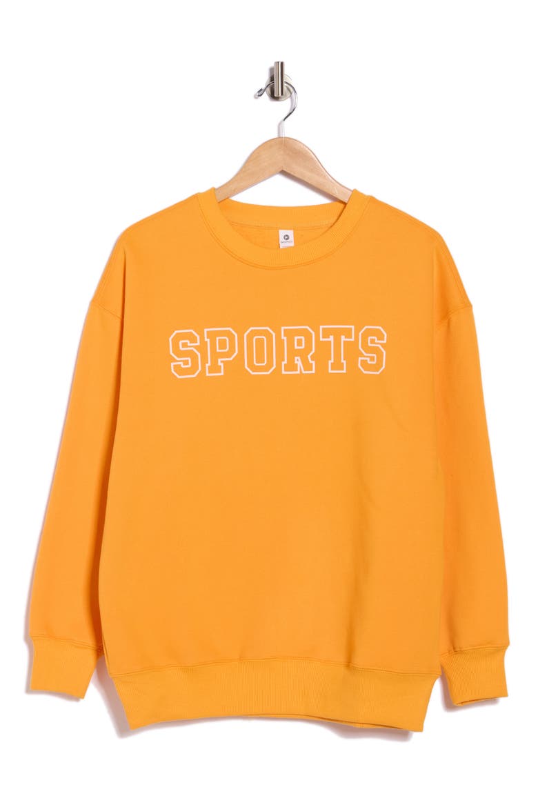 Varsity Vault Fleece Graphic Sweatshirt, Alternate, color, ORANGE