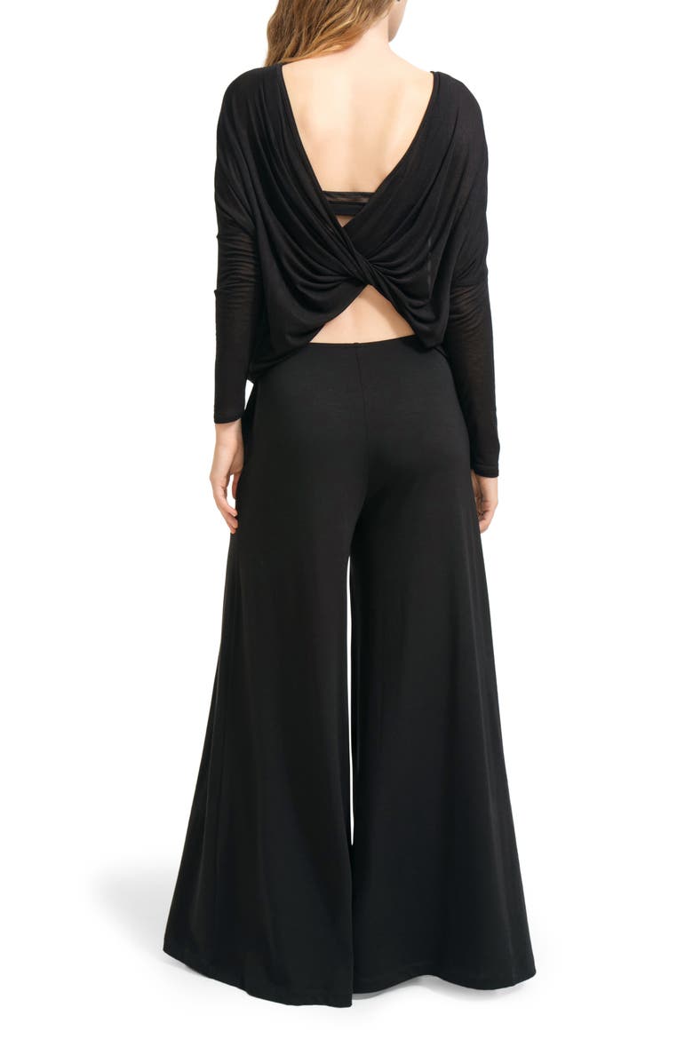 Zadie Wide Leg Jumpsuit, Alternate, color, BLACK
