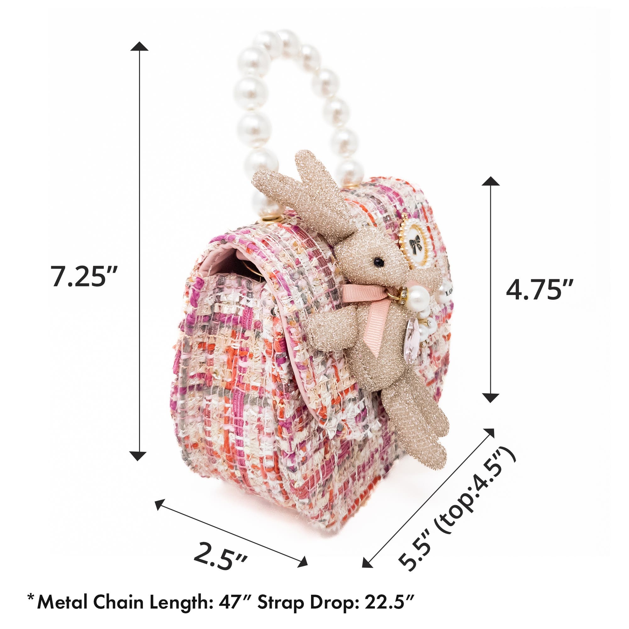 Puttisu Handbag - Bunny Belle, Alternate, color, Strawberry Pop