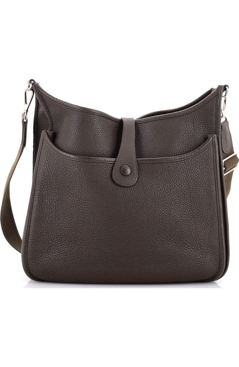 Pre-Owned Hermes Evelyne Bag Gen III Clemence GM, Alternate, color, Ebene