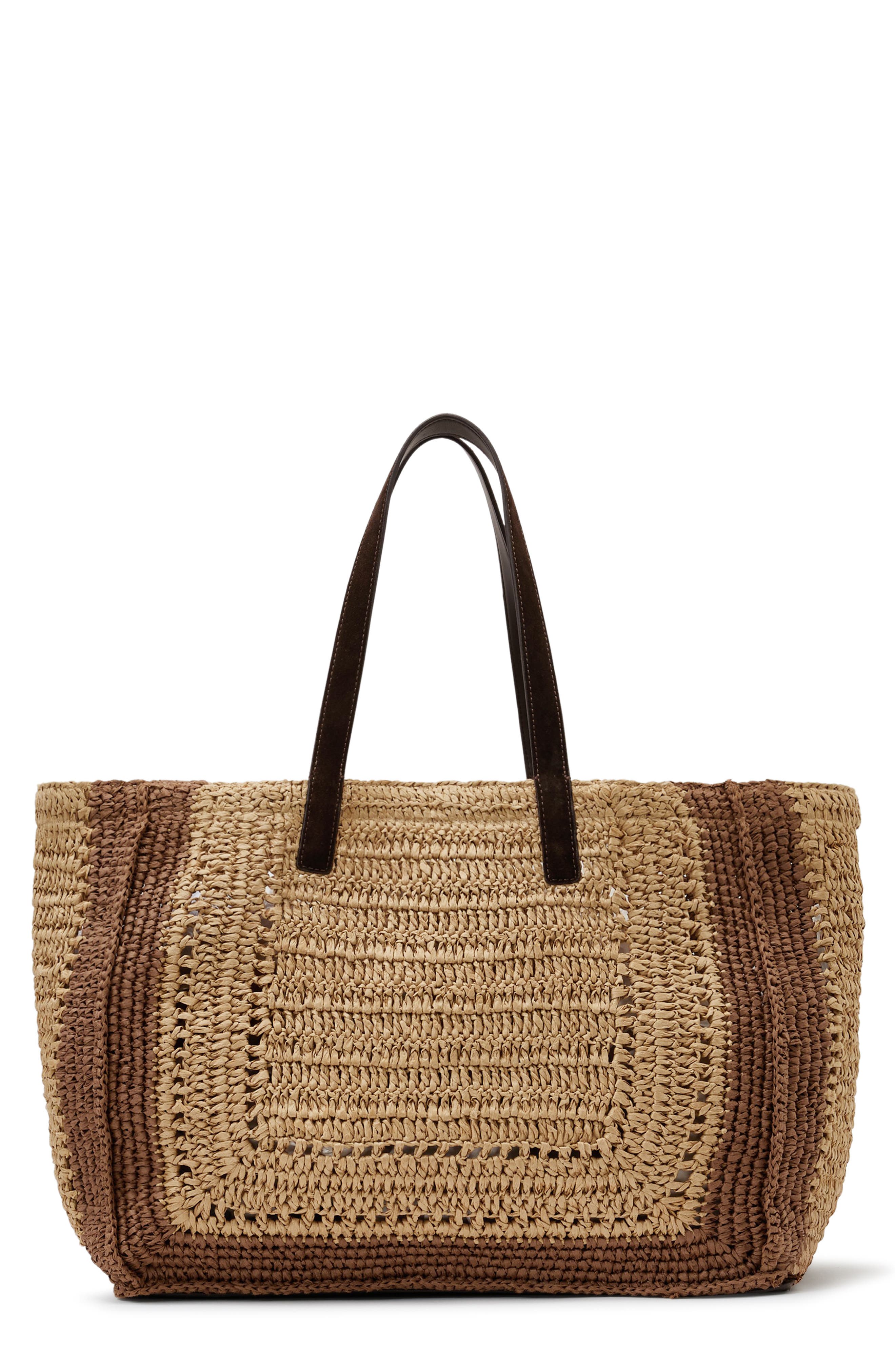 Rosia Raffia Tote, Main, color, NATURAL