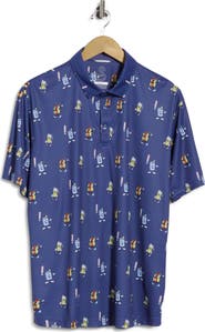 Swannies Combs Snack Print Golf Polo