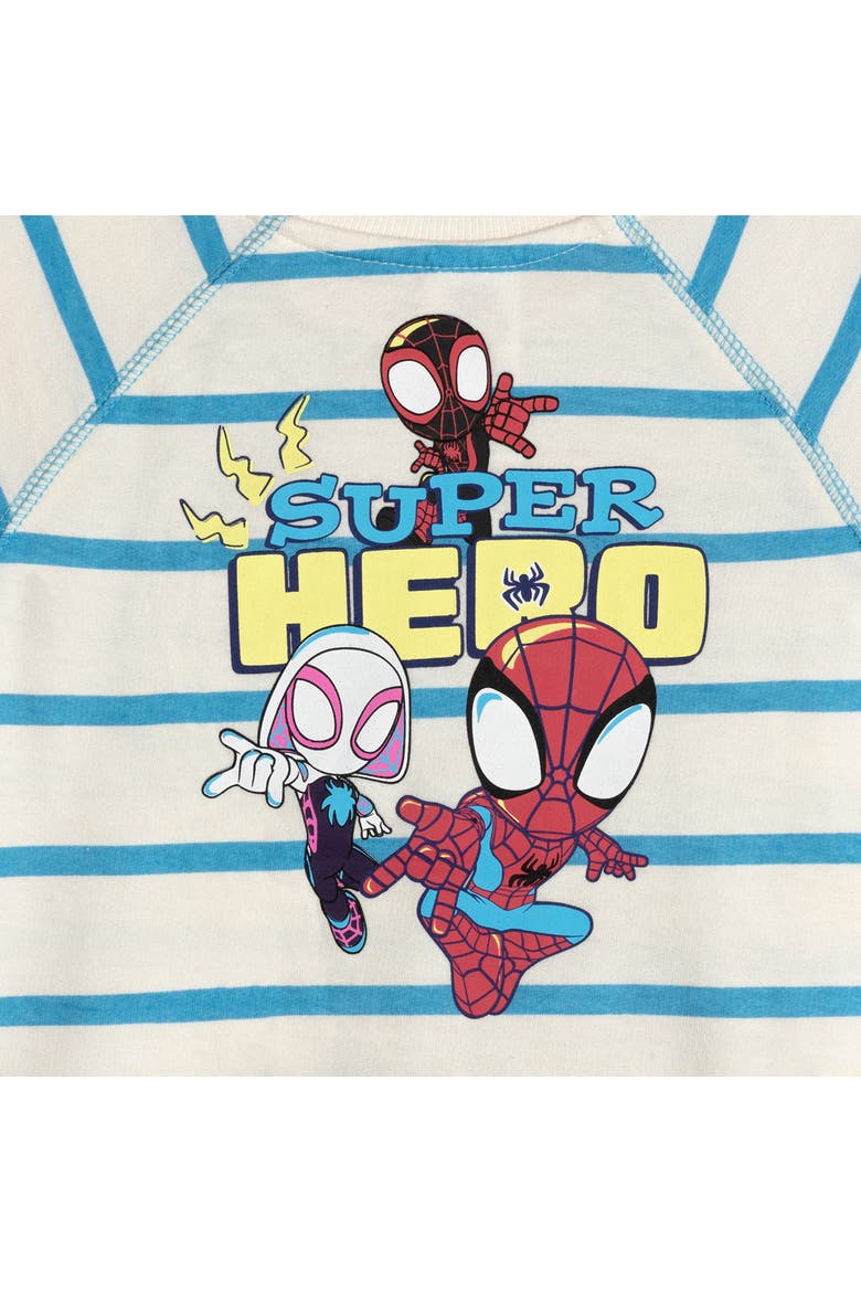 Spidey and His Amazing Friends 2-Piece T-Shirt and Shorts Set, Alternate, color, Spidey Ivory Blue