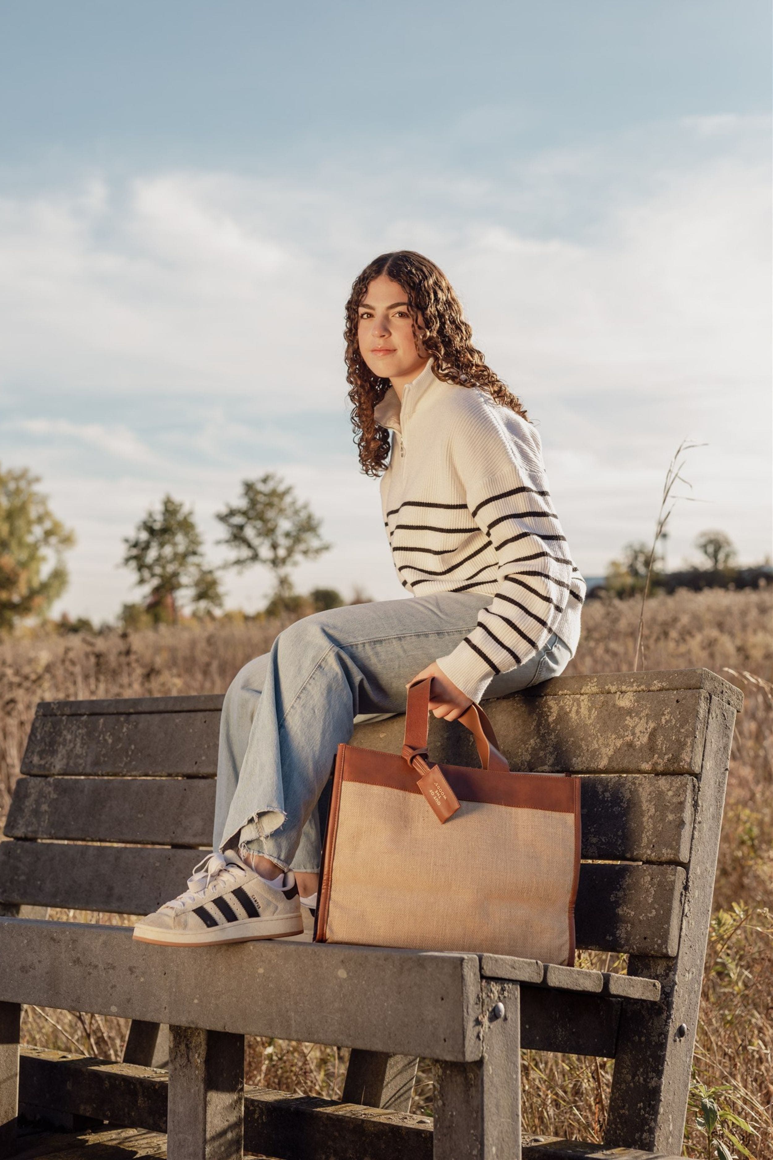 Jute Trim Box Tote, Alternate, color, Sahara