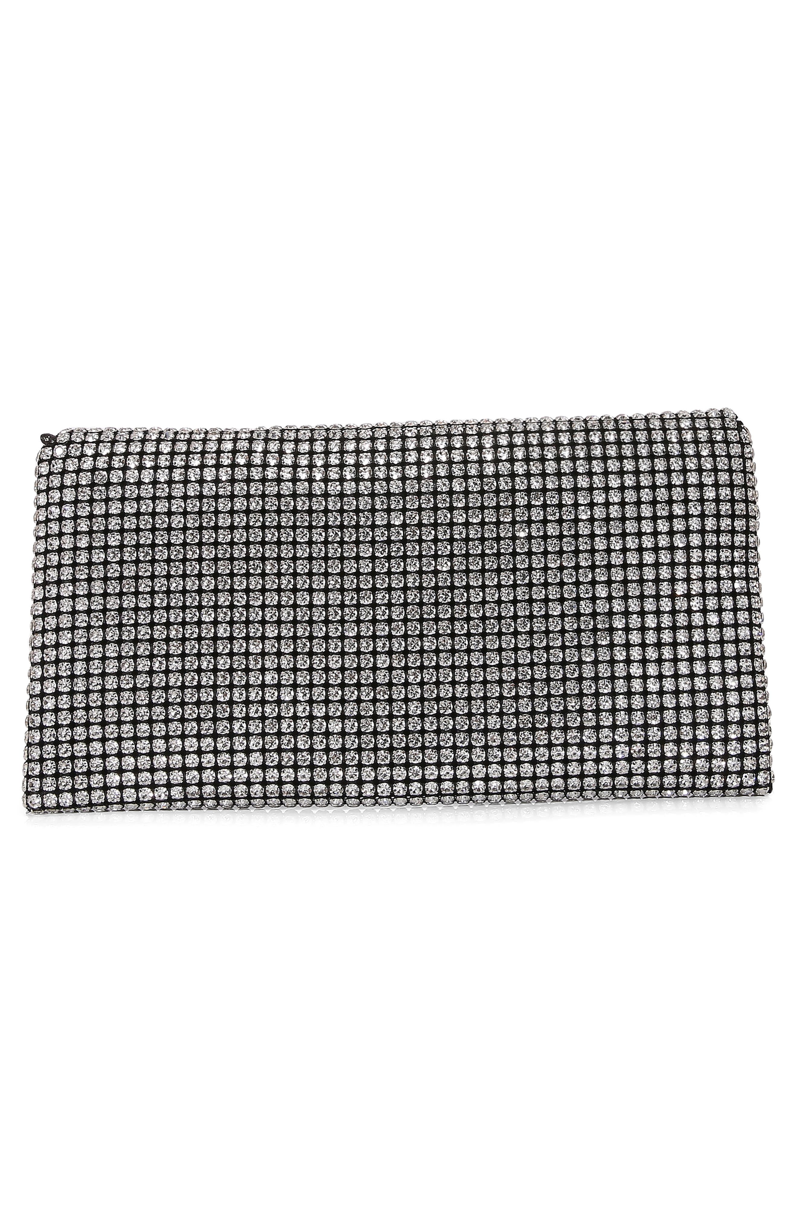BERNESS Large Rhinestone Embellished Clutch, Alternate, color, Black