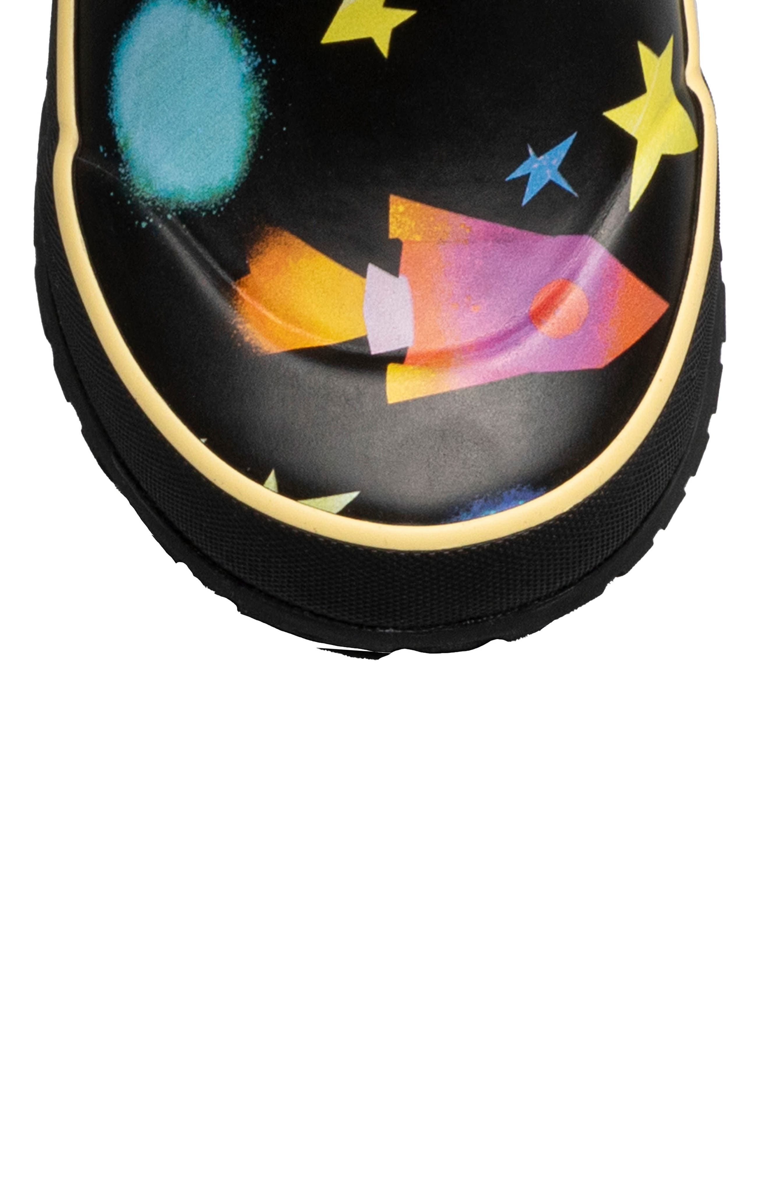 Bogs Kids' Waterproof Rain Boot, Alternate, color, Black Multi