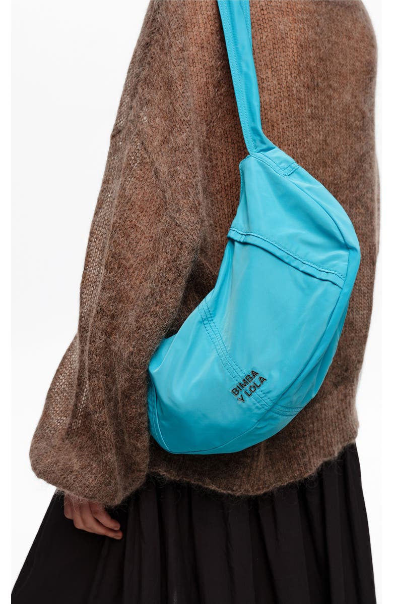 Bimba y Lola Medium Moon Bag, Alternate, color, Blue