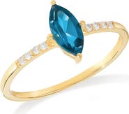 YS GEMS Marquis Gemstone Ring