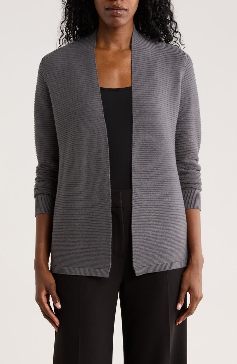 CYRUS Link Stitch Cardigan, Main, color, Gunmetal Heather