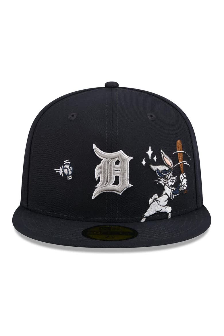 Men's New Era Navy Detroit Tigers Looney Tunes Bugs Bunny 59FIFTY Fitted Hat, Alternate, color, Navy