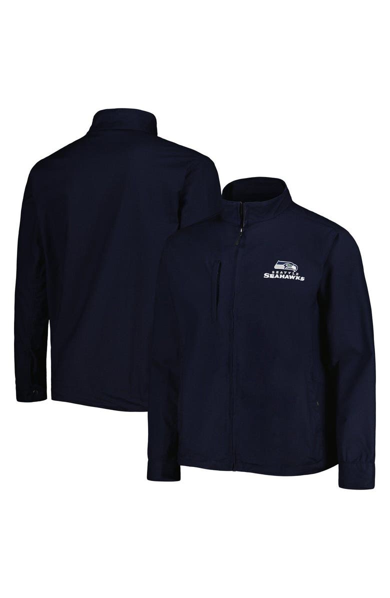 DUNBROOKE Men's Dunbrooke Navy Seattle Seahawks Journey Workwear Tri-Blend Full-Zip Jacket, Main, color, Navy